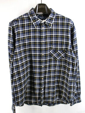Paul Smith Jeans Button up Blue Plaid Flannel Shirt Size XL
